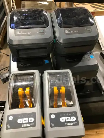 MIXED LOT OF 6 ZEBRA THERMAL RECIEPT PRINTERS!