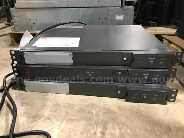 LOT OF 3 APC BATTERY BACKUP SC450RM1U