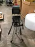 BOGEN MANFROTTO 3068 TRIPOD WITH ATTACHED PANASONIC VIEW FINDER!