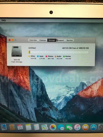 APPLE MACBOOK AIR A1465 CORE I7-5650U  2.20 GHZ 11.6&#x27;&#x27; DISK 500GB 8GB