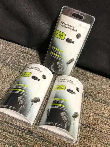 (3x) Livescribe 3-D Recording Premium Headset (AAA-00014)-SEALED