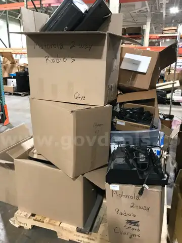 Pallet of Walkie Talkies (BASES/RADIOS/AC ADAPTER)