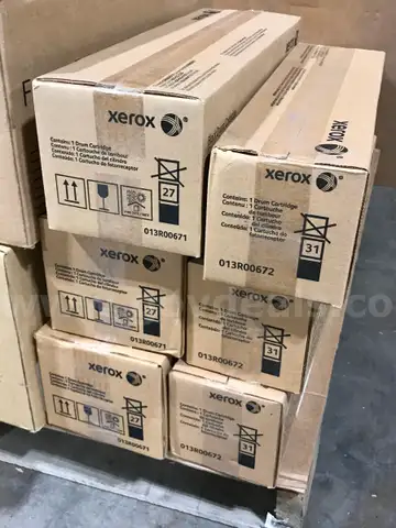 PALLET OF XEROX TONERS/WASTE CONTAINERS/DRUM CARTRIDGES
