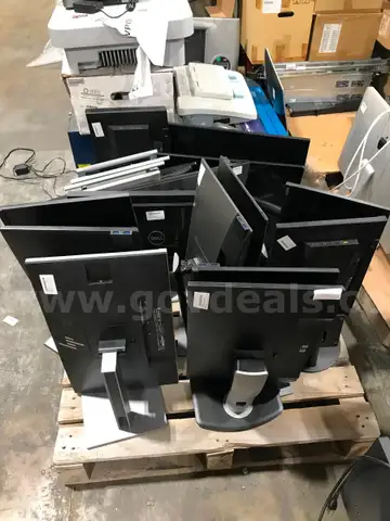 MIXED PALLET OF 15 COMPUTER MONITORS HP, DELL, LENOVO