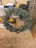 Lot of Lighted Wreaths and Lanterns