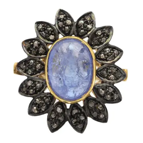 Tanzanite and Diamond Ring