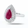 Platinum Ruby &#x26; Diamond Ring