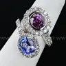 14k Dual Sapphire and Diamond Ring