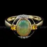 OPAL, SAPPHIRE and  DIAMOND Ring