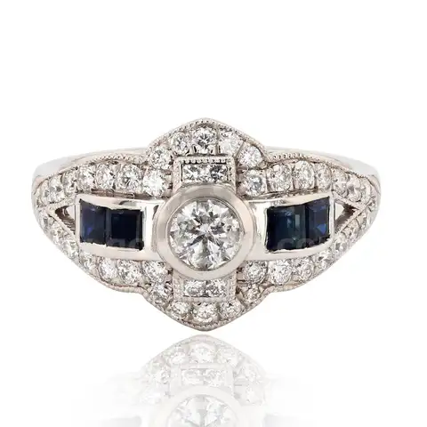 SAPPHIRE and DIAMOND RING