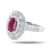 BURMESE RUBY and DIAMOND RING