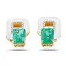 EMERALD and DIAMOND EARRINGS