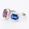 DOUBLE SAPPHIRE and DIAMOND RING