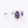DOUBLE SAPPHIRE and DIAMOND RING