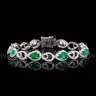 Platinum EMERALD and DIAMOND Bracelet