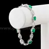Platinum EMERALD and DIAMOND Bracelet
