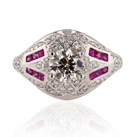 DIAMOND and RUBY RING