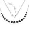 Blue Sapphire and White Diamond Necklace