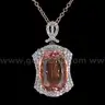 MORGANITE and DIAMOND NECKLACE