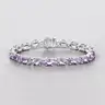 Amethyst and Sterling Silver Bracelet