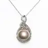 TAHITIAN PEARL and DIAMOND PENDANT