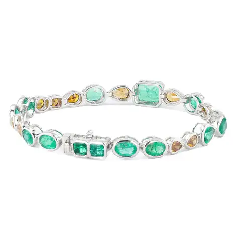 EMERALD and DIAMOND BRACELET