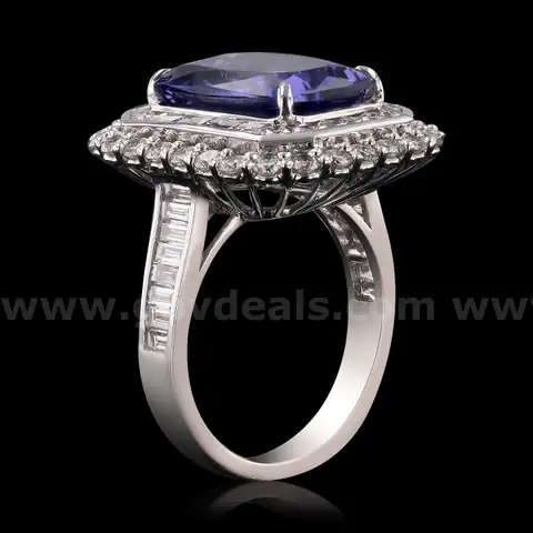 TANZANITE and DIAMOND RING - CLOSES TODAY