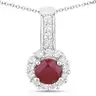 JEWELRY -CHRISTMAS SILVER SALE - Ruby and White Topaz Jewelry Set