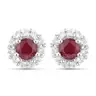 JEWELRY -CHRISTMAS SILVER SALE - Ruby and White Topaz Jewelry Set