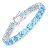 JEWELRY -CHRISTMAS SILVER SALE - Swiss Blue Topaz Silver Bracelet