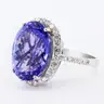 TANZANITE and DIAMOND RING
