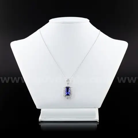 TANZANITE and DIAMOND Pendant