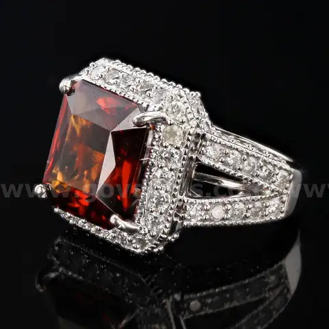 SPESSARTITE and DIAMOND RING