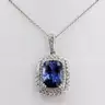 Platinum TANZANITE & DIAMOND Pendant