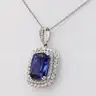 Platinum TANZANITE & DIAMOND Pendant