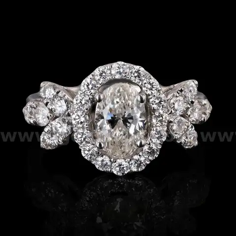 18k WHITE GOLD DIAMOND UNITY RING