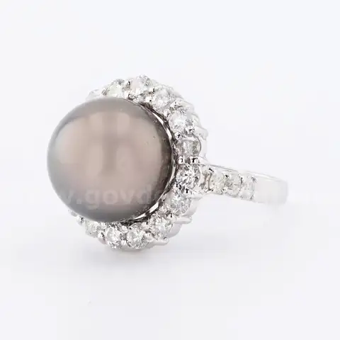 PEARL and DIAMOND Ring
