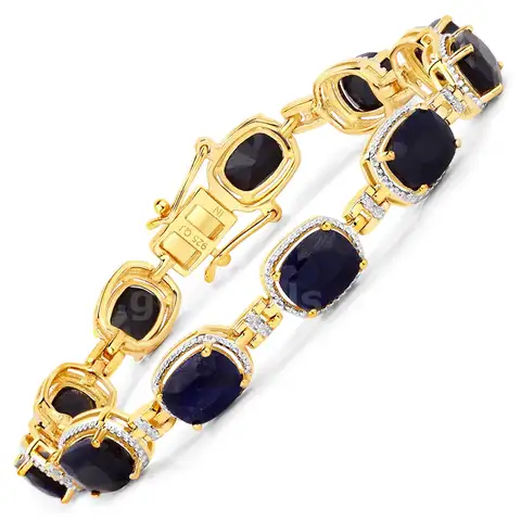 Sapphire and White Diamond Bracelet