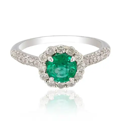 EMERALD and DIAMOND RING
