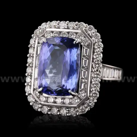 TANZANITE and DIAMOND RING