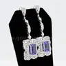 TANZANITE and DIAMOND EARRINGS