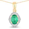 Emerald and White Diamond Pendant