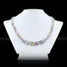 Multi Colored Sapphire and White Diamond Necklace