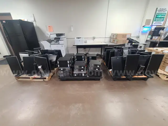3 PALLETS OF COMPUTERS &#x26; MONITORS