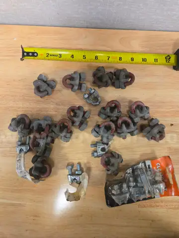 Lot of cable clamps