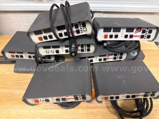 Lot of (9) python radar speed detectors