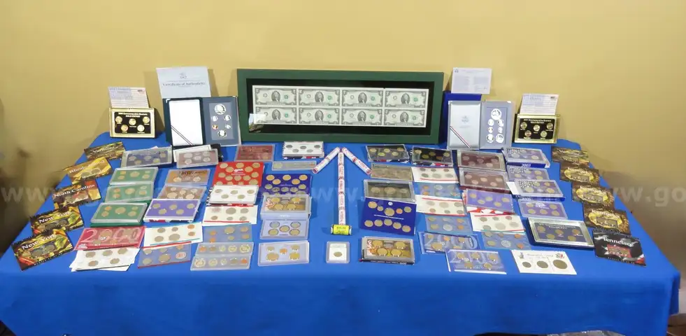 Coin Collection &#x26; Uncut $2 Framed Pano (17.6 lbs)