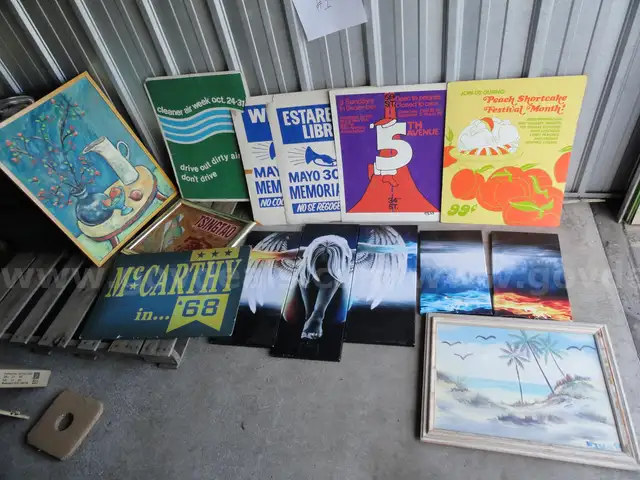 Lot of assorted paintings, prints, and other artwork (LOT #1)