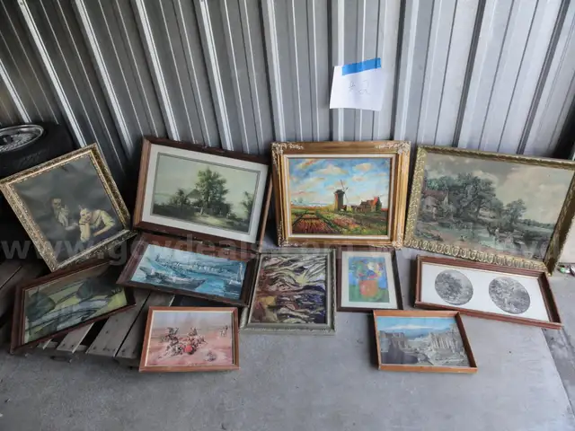 Lot of assorted paintings, prints, and other artwork (LOT #2)