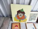 Lot of assorted paintings, prints, and other artwork (LOT #6)